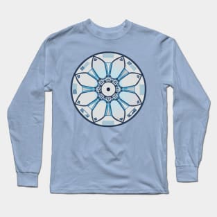 architectural blueprint motif Long Sleeve T-Shirt